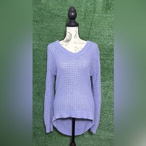 Lavender V-Neck Women's Sweater